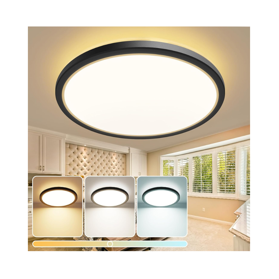 Ceiling light fixture in a room with neutral tones