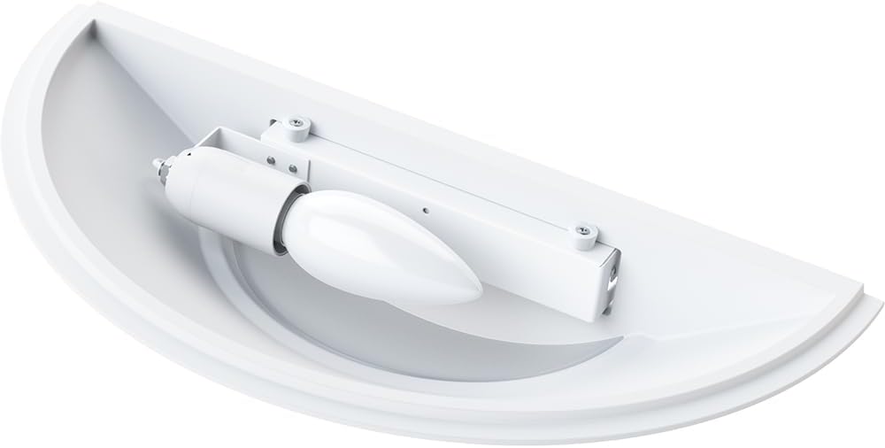 Ceiling light fixture with a white lampshade on a white background