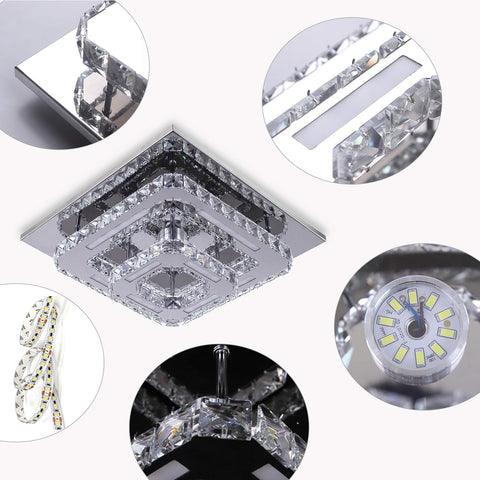 Ceiling light fixture with close-up details on a white background