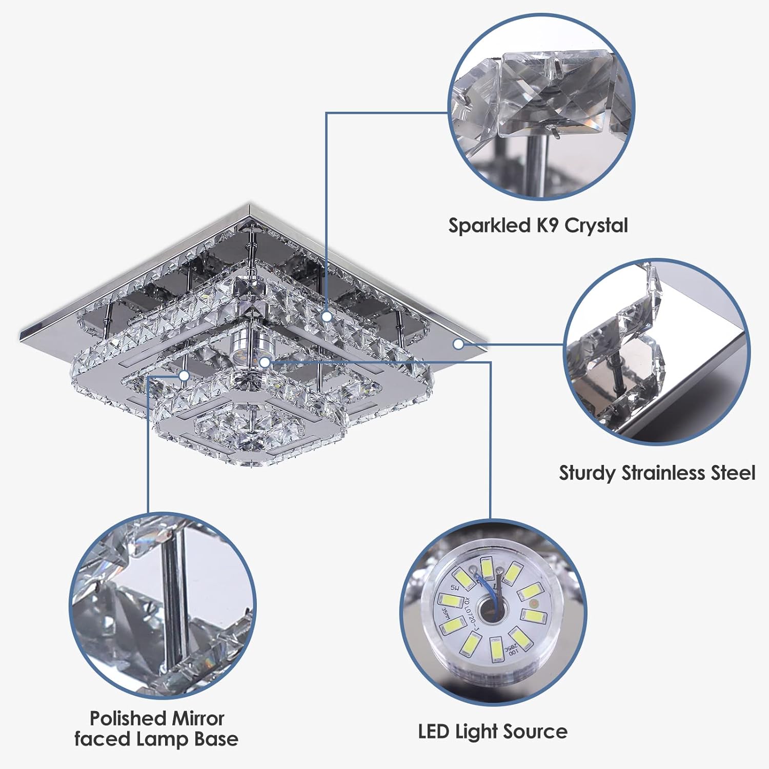Ceiling light fixture with detailed features on a white background