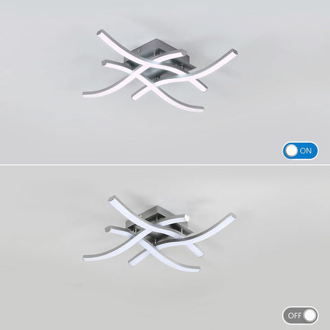 Ceiling light fixture with on/off switch on a gray background