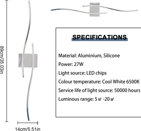Ceiling light fixture with specifications on a white background