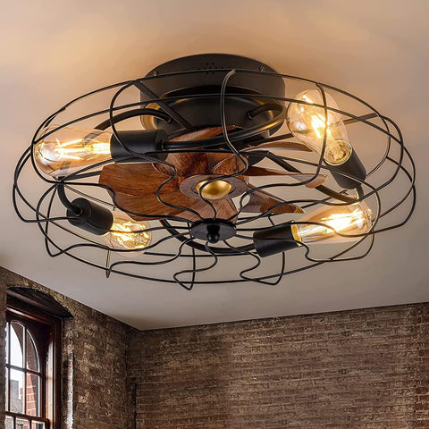 Ceiling light fixture with vintage design on a ceiling
