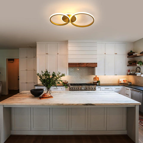 Ceiling light fixture with dimensions and features on a white background
