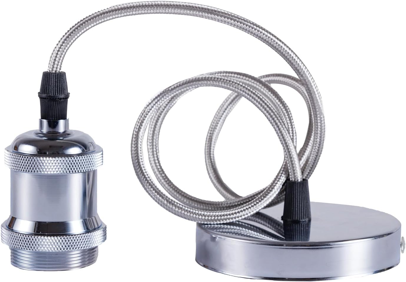 Chrome magnetic引流器 with flexible hose on a white background