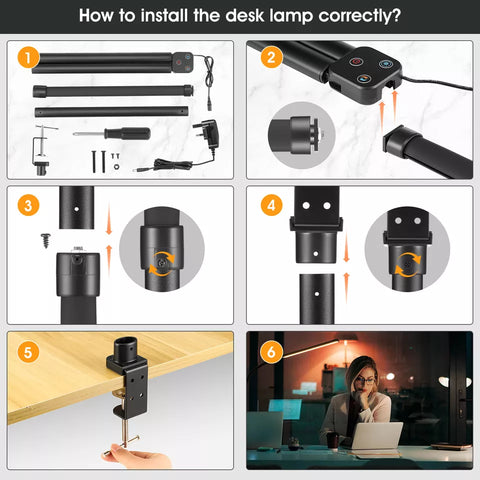 Lamp in a modern home office setting

