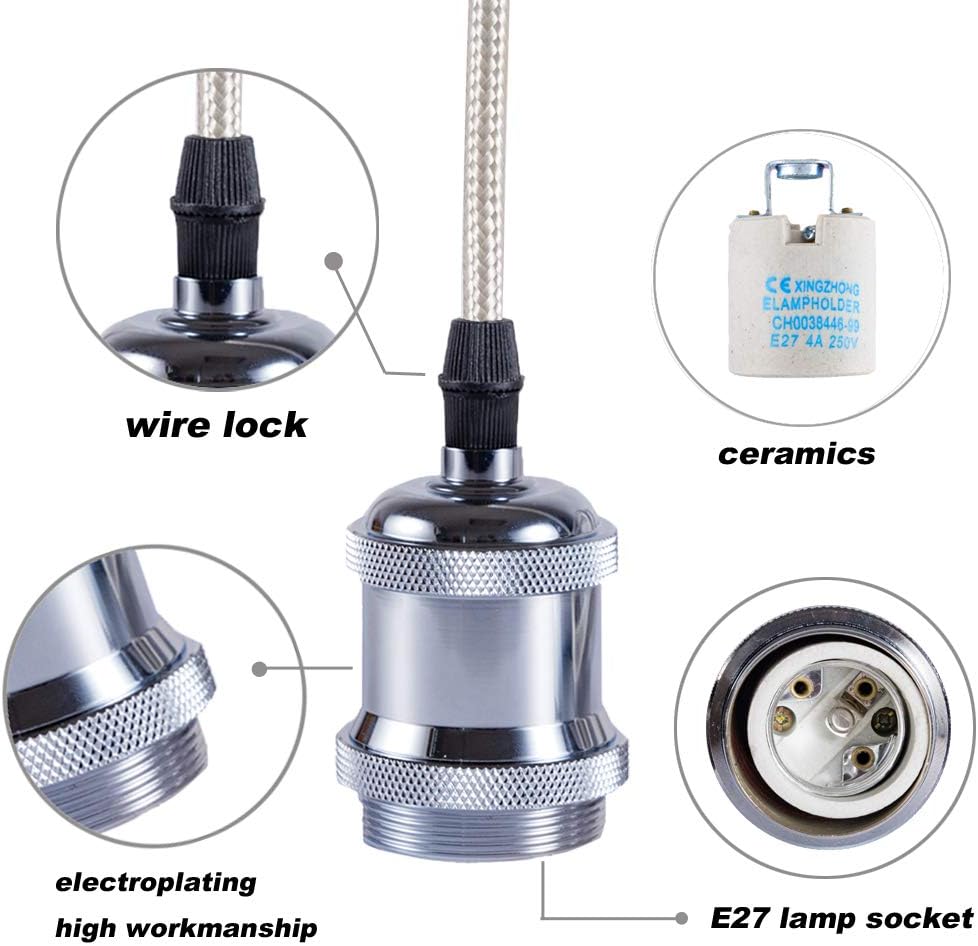 Close-up of a lamp socket with labeled parts on a white background