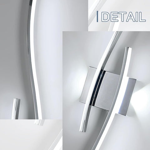 Close-up of a modern light fixture with metallic finish on a white background