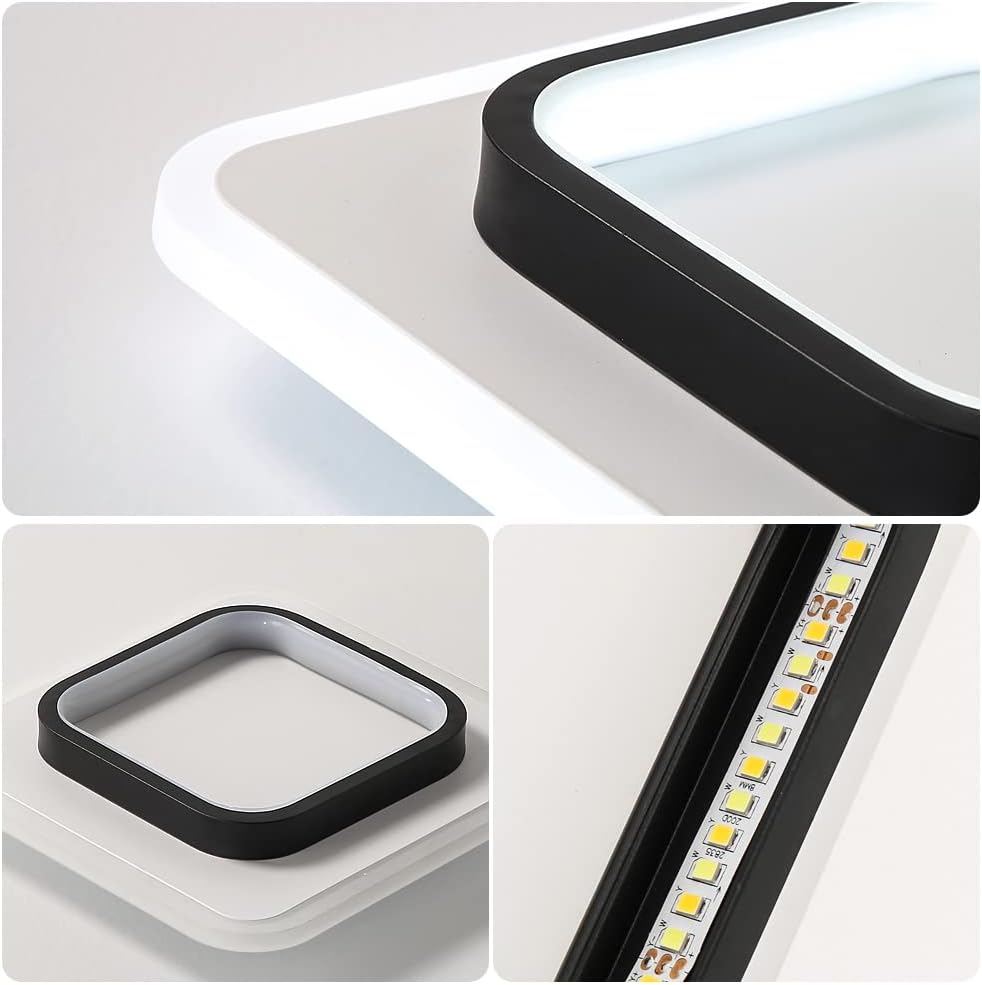 Close-up of acrylic ceiling lamp with painted finish


