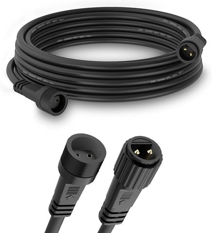 Coiled black cable with XLR connectors on a white background