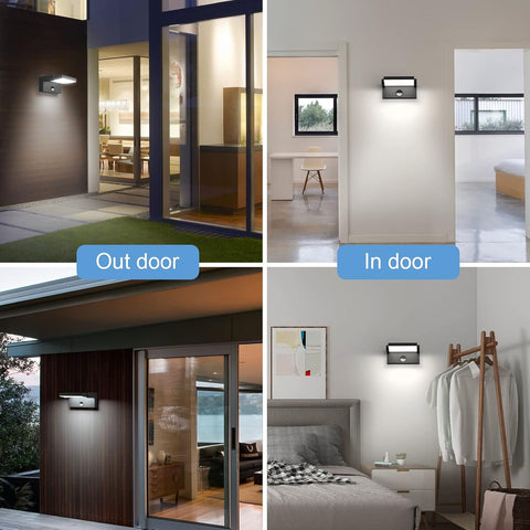 Collage of outdoor and indoor wall lights