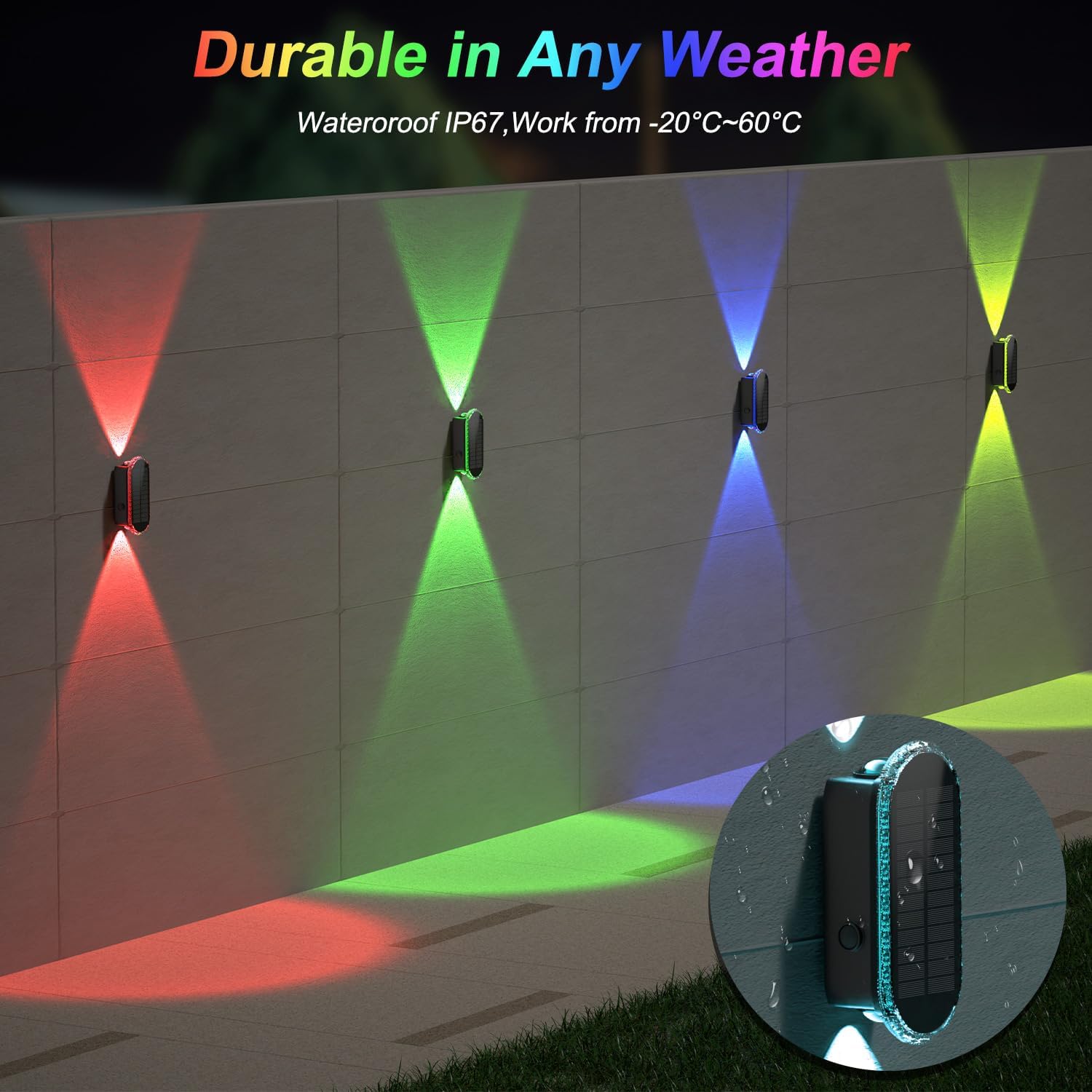 Colour Changing Garden Fence Light

