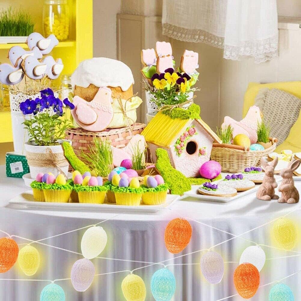 Colourful Easter egg fairy lights for indoor and outdoor décor