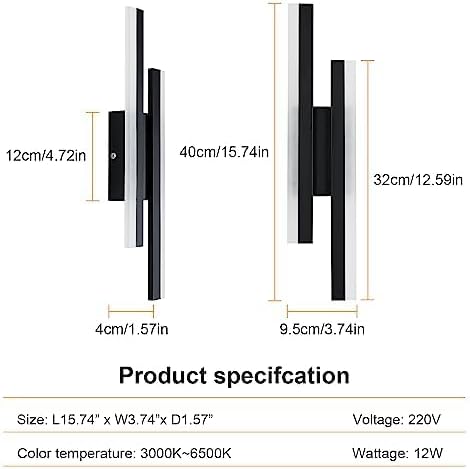 Wall-mounted black LED sconce enhancing a stylish corridor