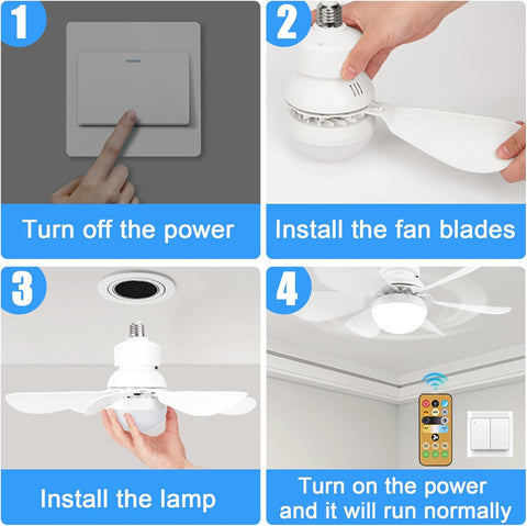 Compact ceiling fan for bedrooms

