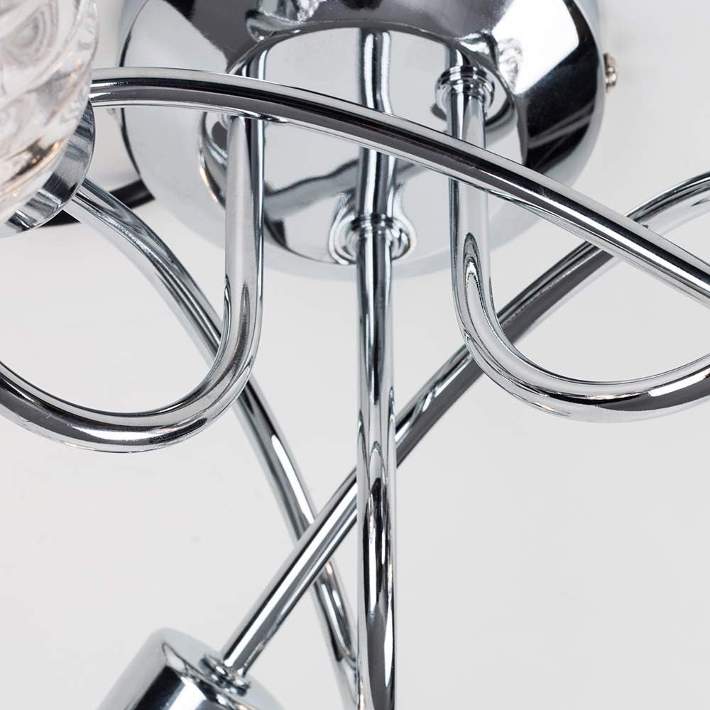 Polished Chrome LED Ceiling Light for UK Homes

