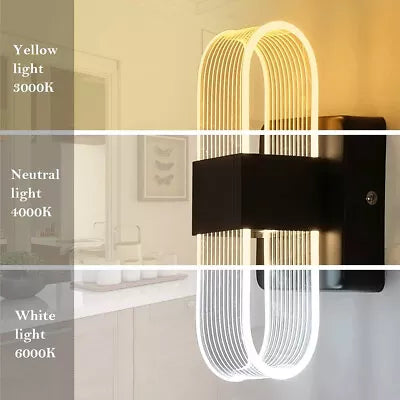 Side view of the D Wall Light showing the slim acrylic design

