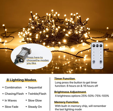 Decorated Christmas tree with lights against a yellow wall
