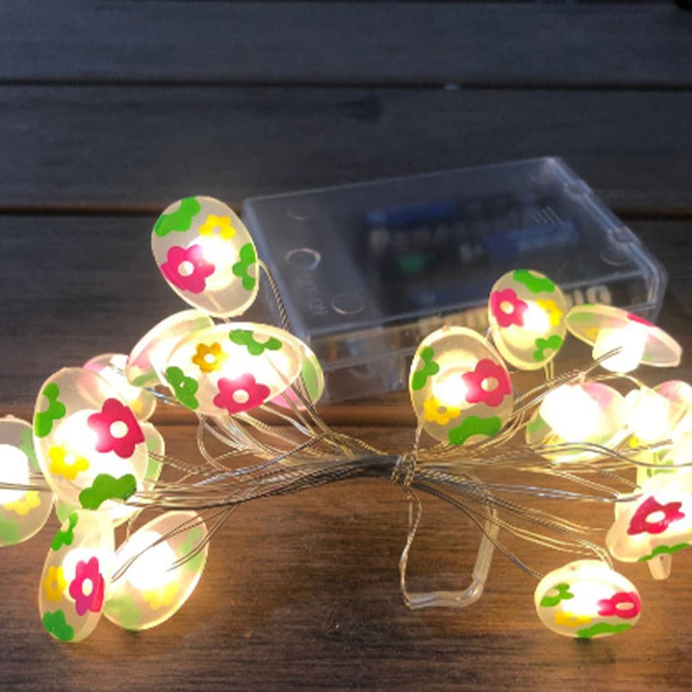 Decorative Easter egg LED string lights for indoor and outdoor décor