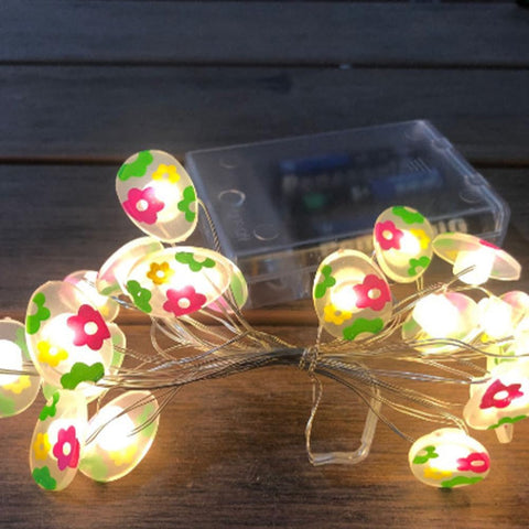 Decorative Easter egg LED string lights for indoor and outdoor décor