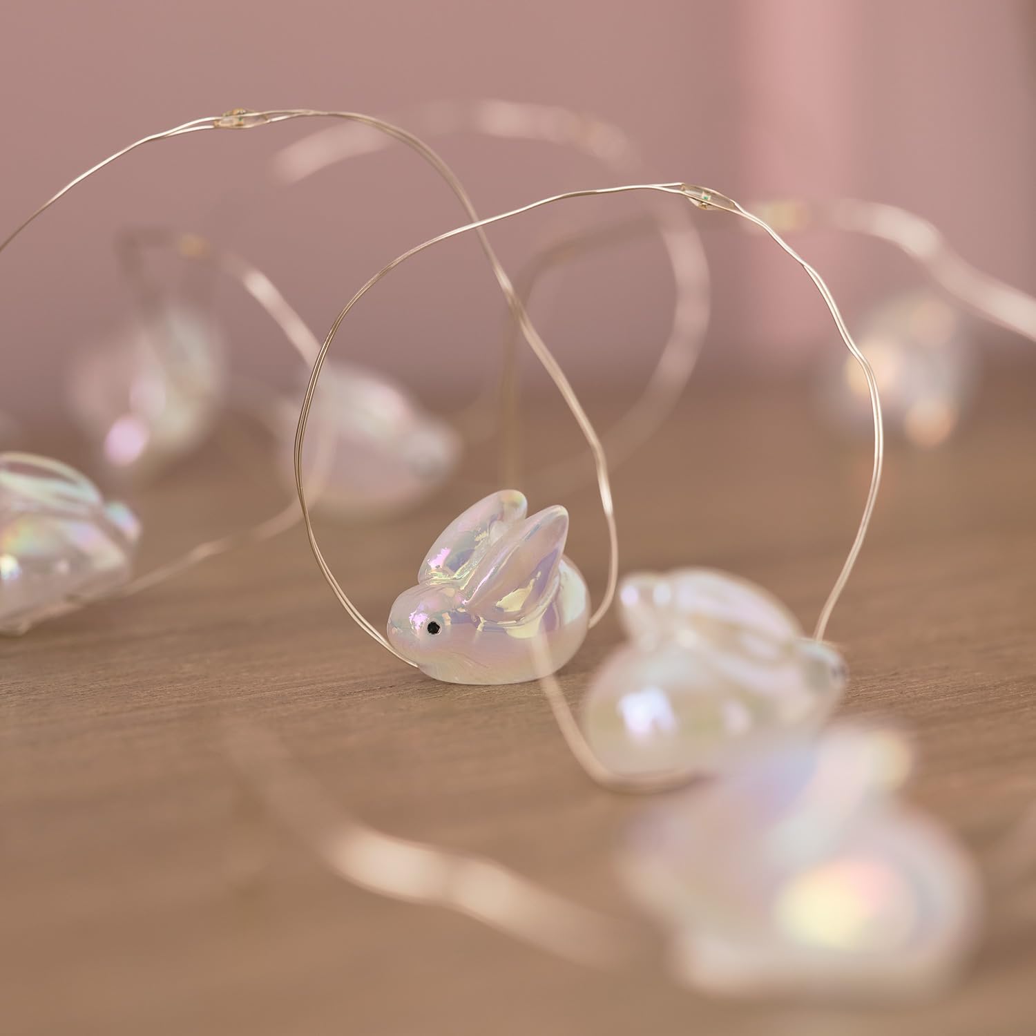 Decorative Easter glass dome with micro fairy lights