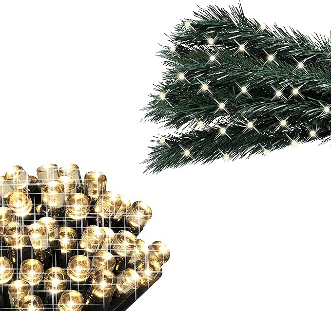 Decorative lights on a white background