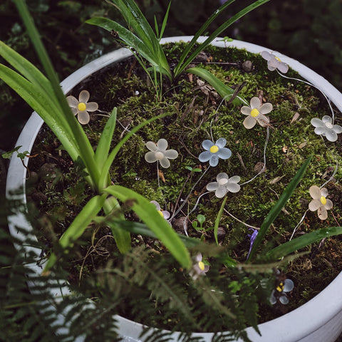 Decorative warm white flower LED string lights for bedroom or garden