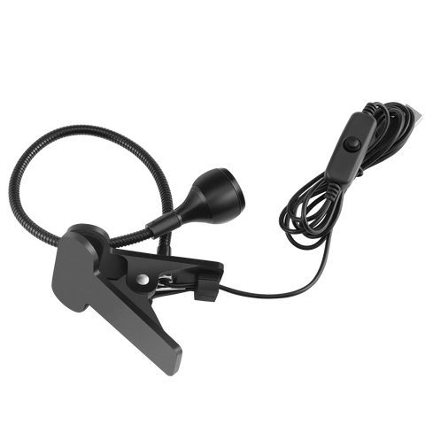 Lamp's USB cable connected to a power bank

