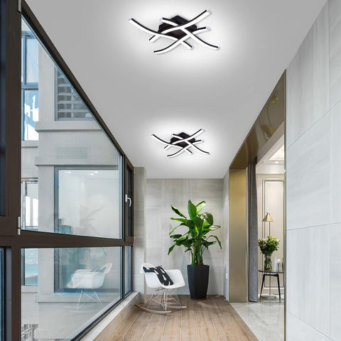 Dimmable Modern ceiling Light Black