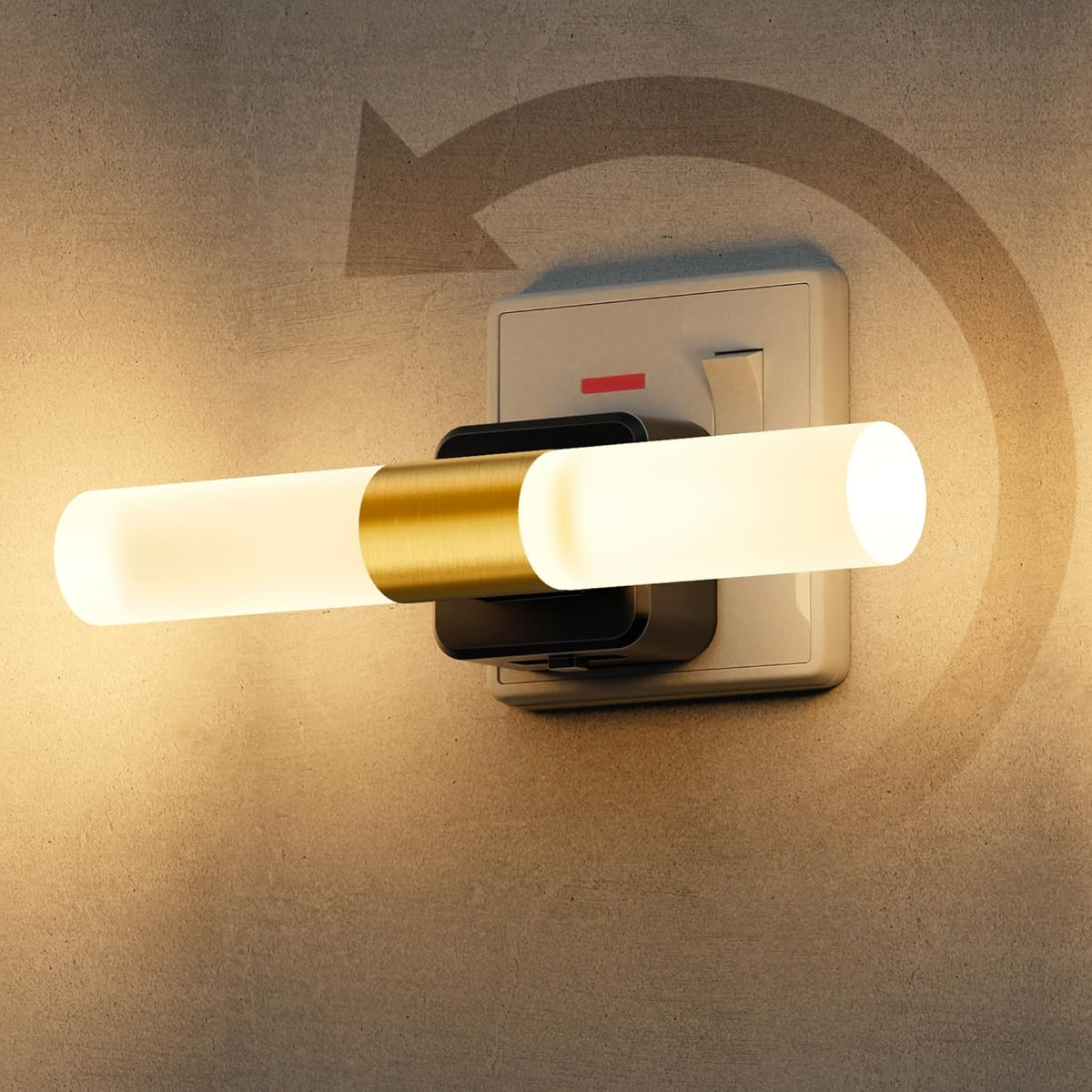 Dimmable gold frosted acrylic lamp

