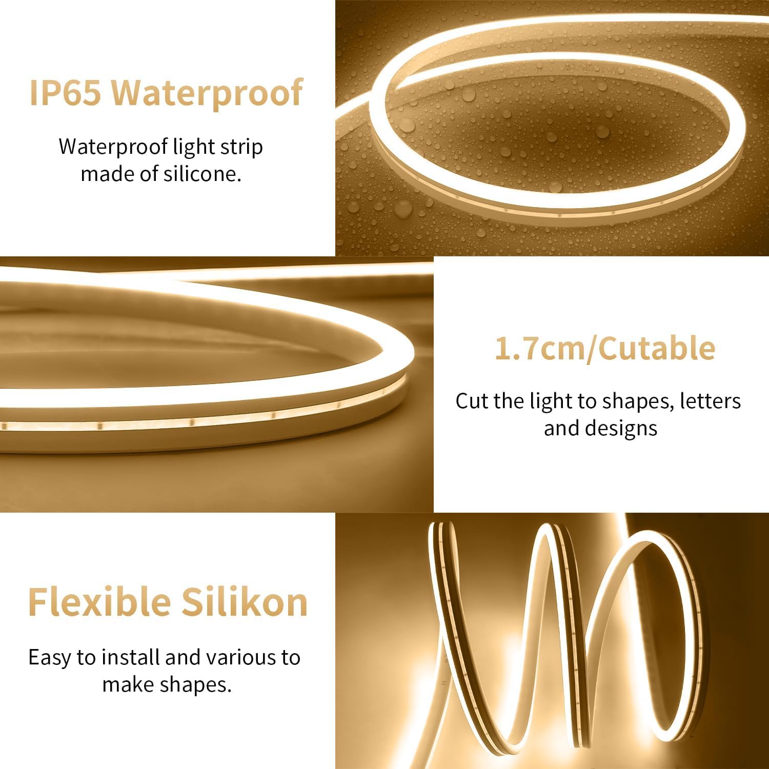 Dimmable neon LED strip for TV backlight