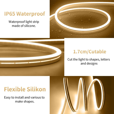 Dimmable neon LED strip for TV backlight