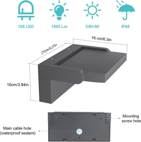Dimmable outdoor wall lamp

