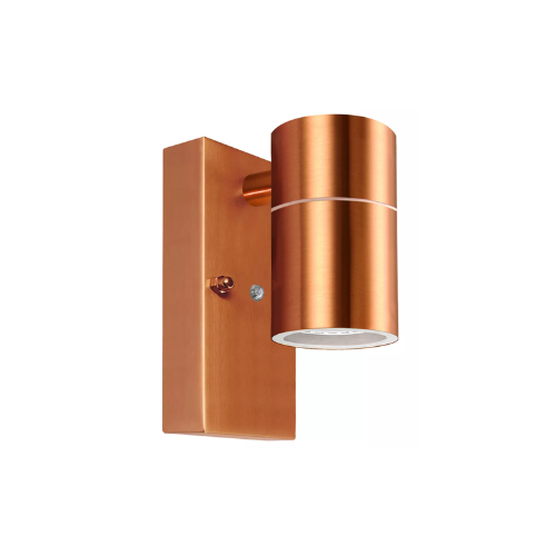 Dusk Till Dawn Sensor Outdoor Copper Single Wall Light Stainless Steel