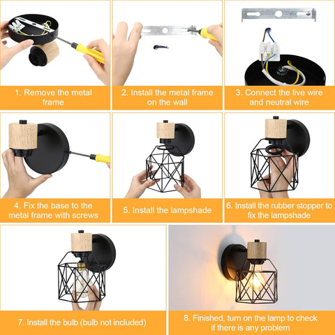 E27 bulb compatible wall light

