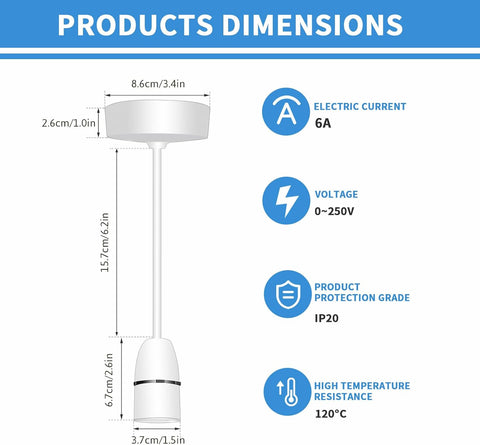 E27 plastic lamp holder ceiling

