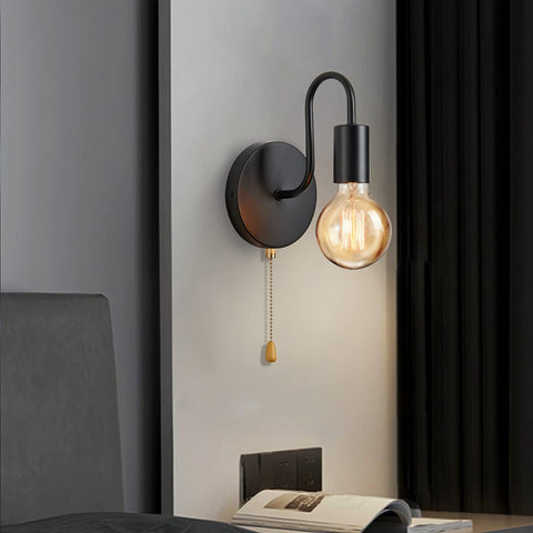 E27 wall light black


