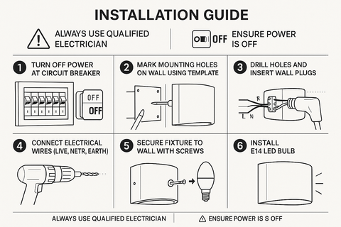 Easy-install wall uplight LED

