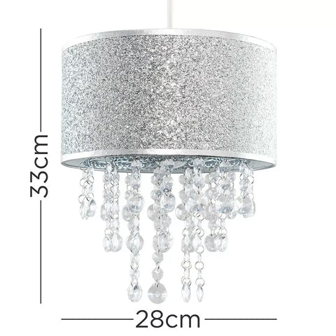 Alpha Lights grey fabric hanging lamp shade


