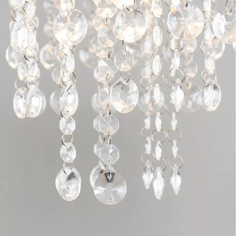 Elegant ceiling shade with acrylic droplets

