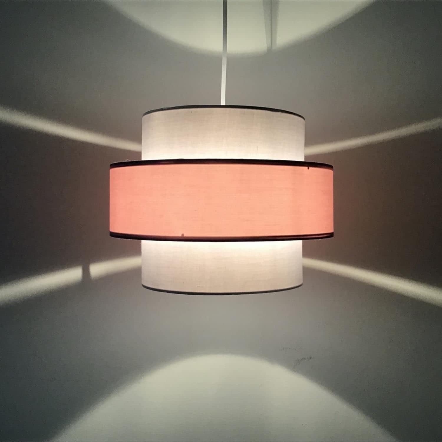 Alpha Lights pink grey ceiling shade
