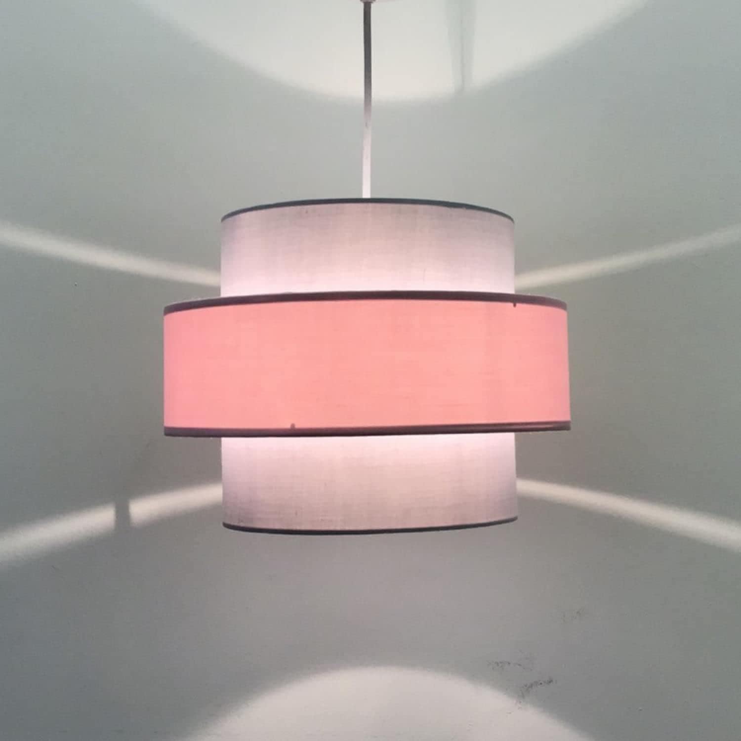 soft lighting pendant shade in pastel colours
