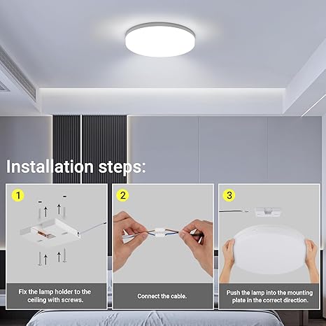 easy install ceiling light plastic