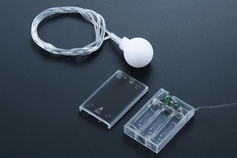 Electronic components on a dark surface