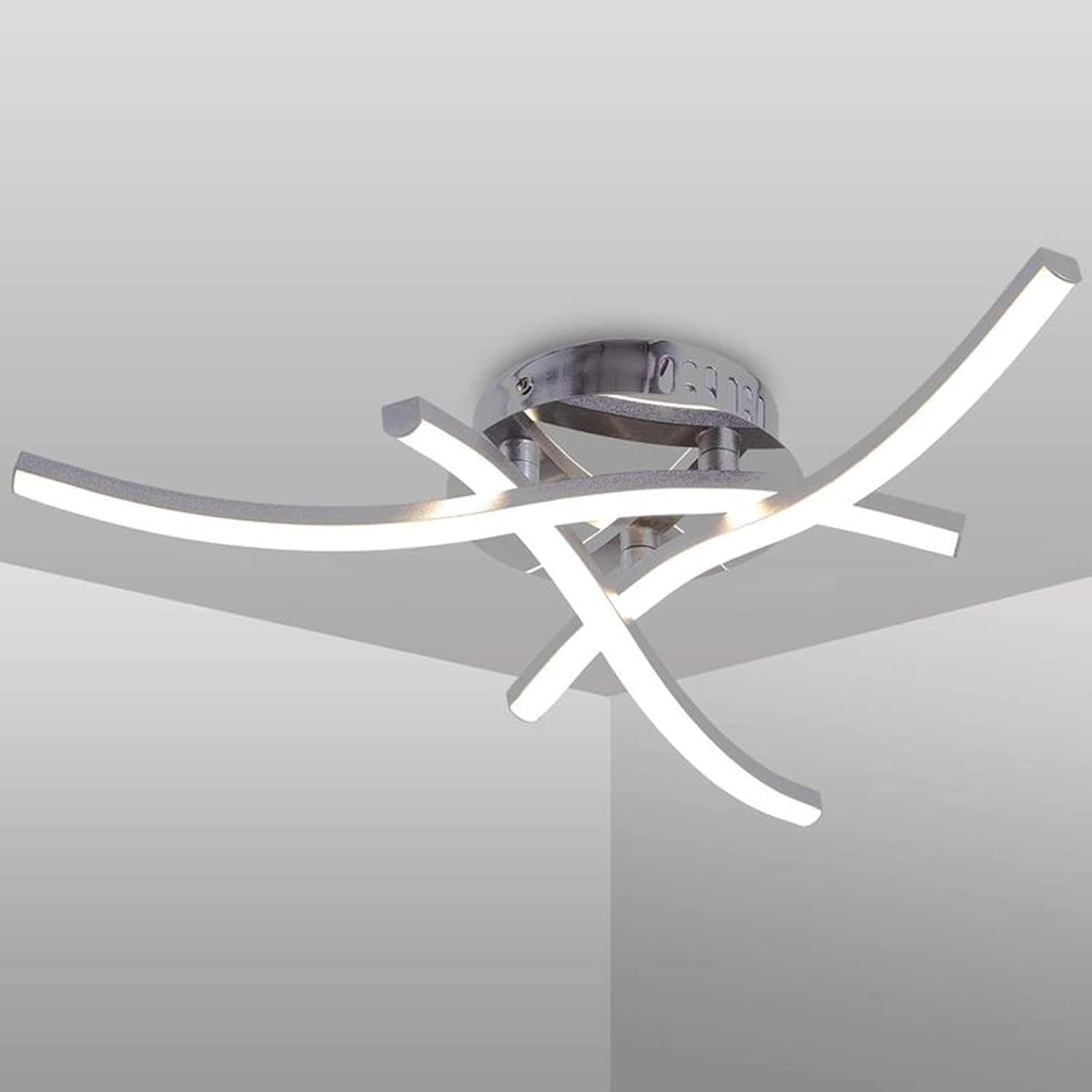 Elegant curved LED ceiling light