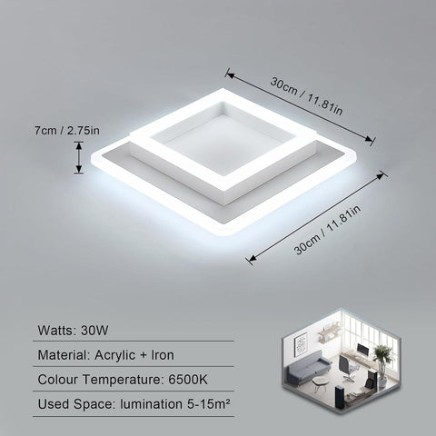 Energy-saving 30W flush mount LED light

