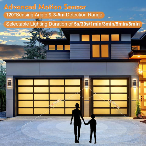 Exterior light for garage with sensor

