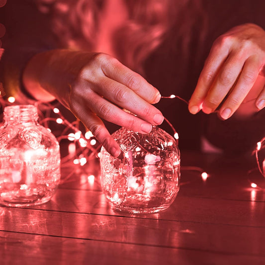 22vFairy Lights, LED Battery Operated String Lights Copper Wire Light for Indoor Outdoor Lighting, Bedroom, Wedding Decor, Party, Christmas, Tree Decoration
