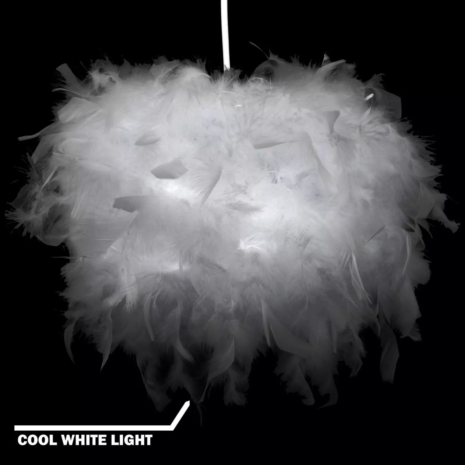 White feather lampshade for ceiling pendant lights
