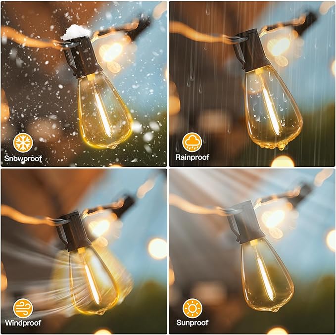 Durable festoon light bulbs for UK weather

